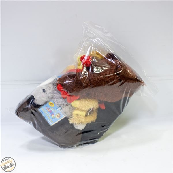 5 NEW OLD STOCK WEBKINS STUFFIES WITH ONLINE CODES