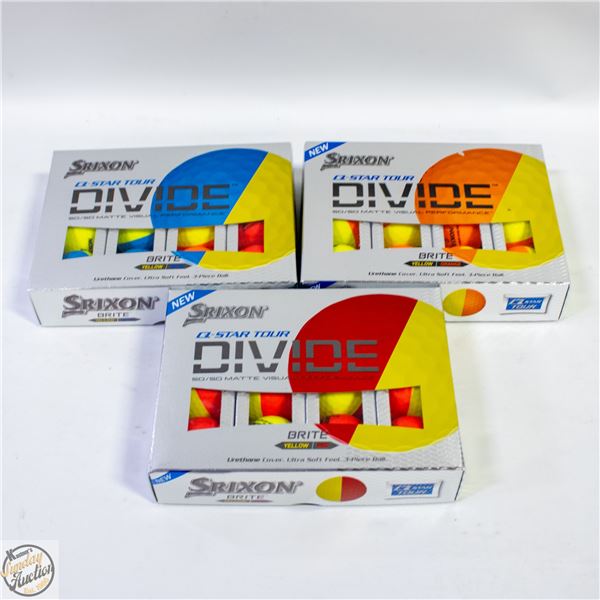 3 DZ NEW SRIXON QSTAR DIVIDE GOLF BALLS