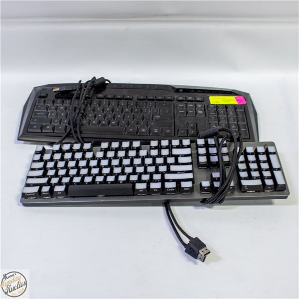 2 GAMING KEYBOARDS LOGITECH/GIGABYTE