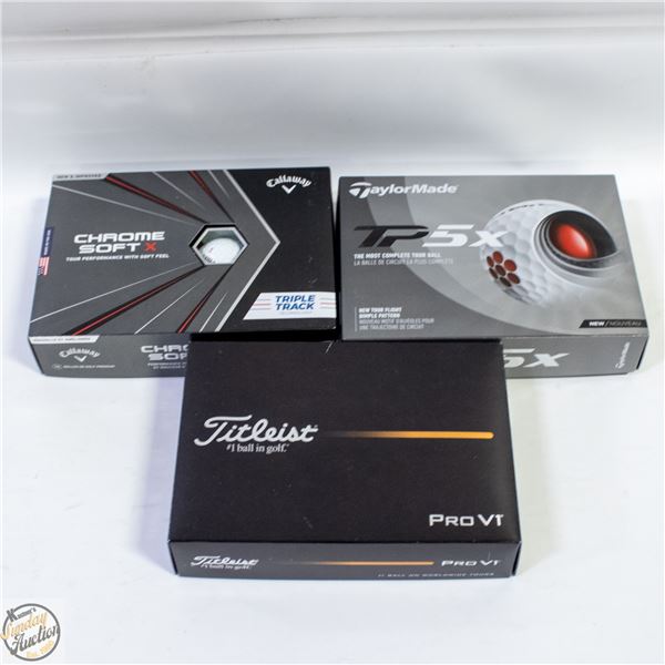 3 DZ NEW PREMIUM ASST GOLF BALLS