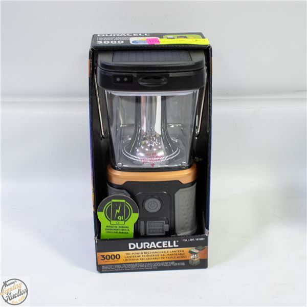 NEW DURACELL 3000 LUMENS SOLAR & BATTERY