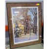 Image 1 : LARGE FRAMED PRINT OF WINNIPEG NEIGHBOURHOOD