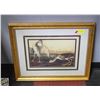 Image 1 : GOLDTONE PROFESSIONALLY FRAMED ART PRINT OF BIRDS