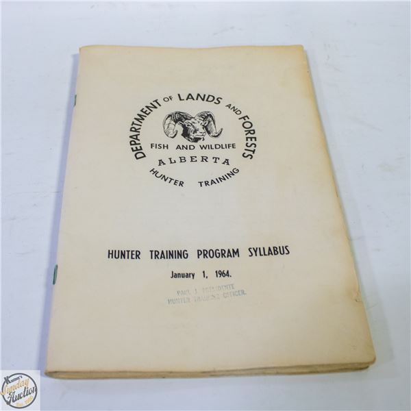 1964 HUNTER TRAINING BOOK