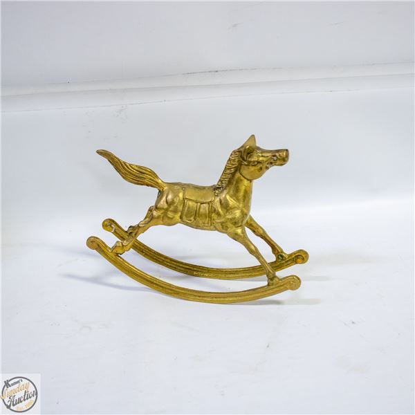 BRASS ROCKING HORSE