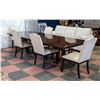 Image 1 : LARGE WOODEN DINING ROOM TABLE+2 LEAVES+CHAIRS