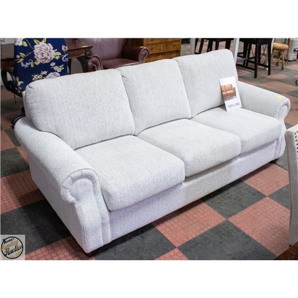 SOFA LAND WHITE FABRIC COUCH L-90"