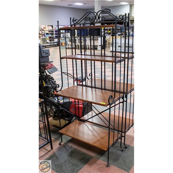 LARGE CAST IRON BAKERS RACK WITH 4 SHELVES H-70"