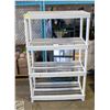 Image 1 : 4 TIER RESIN SHELVING UNIT UNASSEMBLED