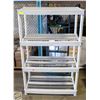 Image 1 : 4 TIER RESIN SHELVING UNIT ASSEMBLED