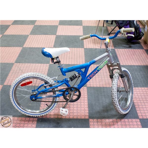 TECH TEAM 18" BLUE KIDS BIKE