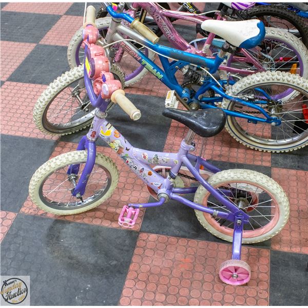 HUFFY 16" GIRLS BIKE WITH TRAINING WHEELS