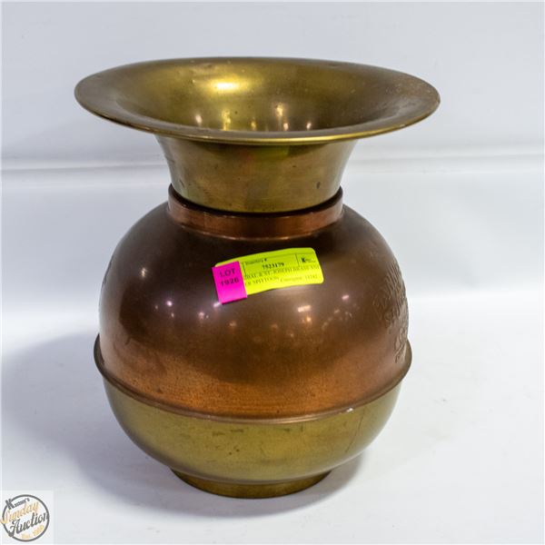 HANNIBAL & ST. JOSEPH BRASS AND COPPER SPITTOON