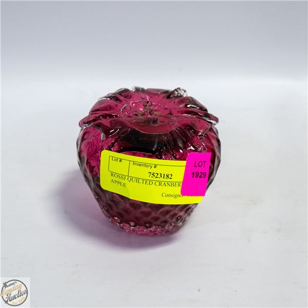 ROSSI QUILTED CRANBERRY GLASS APPLE