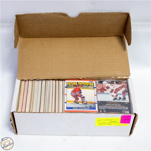 HOCKEY CARDS 1991-92 MIXED LOT, APPX 350 CARDS