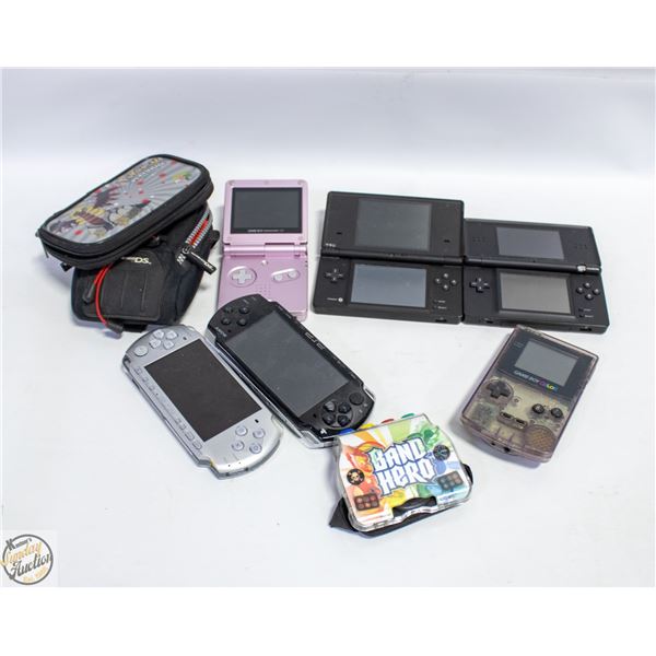 VIDEO GAME LOT DS DS LITE 2X PSPS(NO BATTERIES)