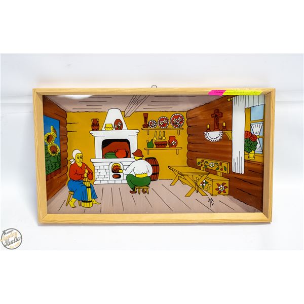 SMALL FRAMED WALL HANGING 7" X 12.25"