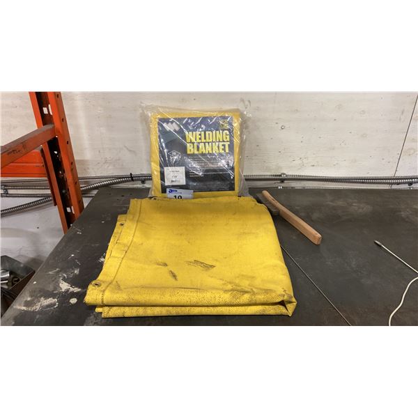 2 BLACK STALLION WELDING BLANKETS & WIRE BRUSH