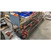 Image 1 : 4 WHEEL 6'L PLATFORM WORK DOLLY WITH APPROX 16 ASSORTED SIZE BAR CLAMPS