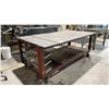 Image 1 : 1/2" THICK TOP MOBILE METAL SHOP TABLE APPROX 87"L X 48"D X 34"H