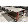 Image 3 : 1/2" THICK TOP MOBILE METAL SHOP TABLE APPROX 87"L X 48"D X 34"H