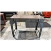 Image 2 : 2" THICK GRANITE TOP METAL SHOP TABLE APPROX 48"L X 24"D X 34"H