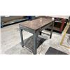 Image 3 : 2" THICK GRANITE TOP METAL SHOP TABLE APPROX 48"L X 24"D X 34"H