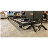 Image 2 : STEEL MATERIAL PLATFORM CART APPROX 10'L X 3'X D & 2 MATERIAL ROLLER STANDS