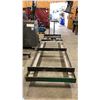 Image 3 : STEEL MATERIAL PLATFORM CART APPROX 10'L X 3'X D & 2 MATERIAL ROLLER STANDS