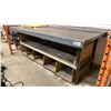 Image 2 : METAL 3 TIER STORAGE SHOP TABLE APPROX 96"L X 40"D X 36"H