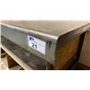 Image 3 : METAL 3 TIER STORAGE SHOP TABLE APPROX 96"L X 40"D X 36"H