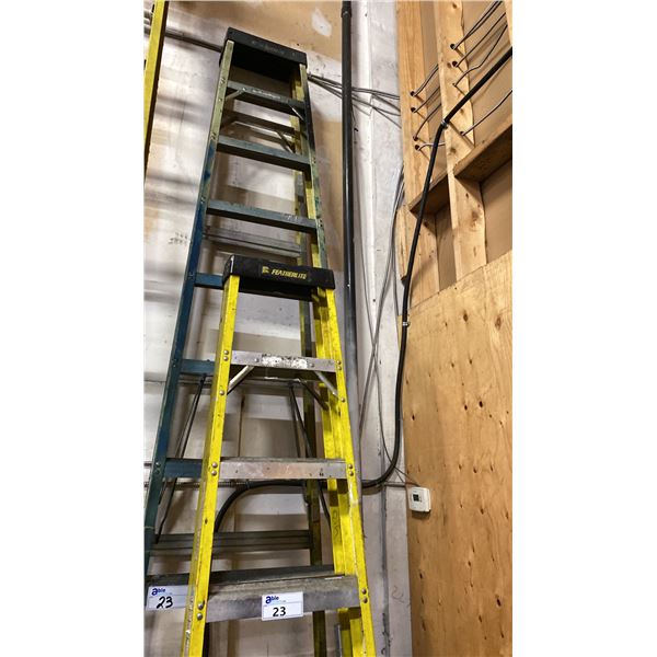 2 FEATHERLITE LADDERS 8' & 12'