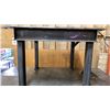 Image 2 : 1/2" THICK TOP 4' SQUARE METAL SHOP TABLE APPROX 35"H