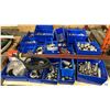 Image 1 : PALLET OF ASSORTED WATER LINE METAL FITTINGS, VALVES, SHUT OFFS & MORE