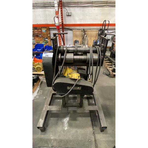 INDUSTRIAL METAL ROLLING/FORMING MACHINE ON METAL STAND
