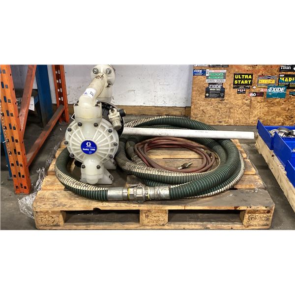 HUSKY 1590 INDUSTRIAL AIR OPERATED DOUBLE DIAPHRAGM PUMP WITH HOSE