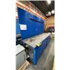 Image 2 : BLUE METAL WORKBENCH WITH WOOD BACK BOARD APPROX 96"L X 30"D X 81"H