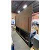 Image 3 : BLUE METAL WORKBENCH WITH WOOD BACK BOARD APPROX 96"L X 30"D X 81"H