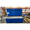 Image 5 : BLUE METAL WORKBENCH WITH WOOD BACK BOARD APPROX 96"L X 30"D X 81"H