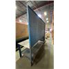 Image 4 : BLUE METAL WORKBENCH WITH WOOD BACK BOARD APPROX 96"L X 34"D X 84"H