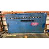 Image 5 : BLUE METAL WORKBENCH WITH WOOD BACK BOARD APPROX 96"L X 34"D X 84"H