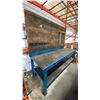 Image 2 : BLUE METAL WORKBENCH WITH WOOD BACK BOARD APPROX 96"L X 32"D X 85"H