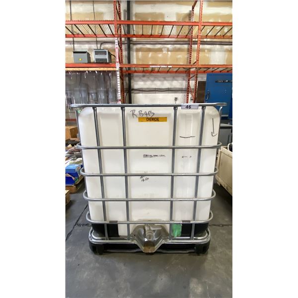1000L LIQUID STORAGE CONTAINER IN PALLET CAGE *PREVIOUSLY CONTAINED PHOSPHORIC ACID*