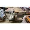 Image 4 : 2 GREY METAL 2 TIER SHOP CARTS