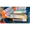 Image 7 : PALLET OF ASSORTED SPOOLS OF WELDING WIRE, WELDING ELECTRODES & 3 CANS OF SPATTER BLOCK
