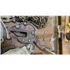 Image 3 : PALLET OF ASSORTED LIFTING CHAINS, CABLE HOISTS, PLATE GRABBER, 4 BOTTLE JACKS, AUTOBODY PORT A