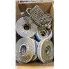 Image 2 : PALLET OF ASSORTED COIL NAILS, FASTENERS, PIPE BENDERS & STRAP BANDING TOOLS