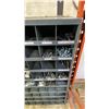 Image 5 : GREY METAL 72 SECTION PARTS STORAGE SHELF APPROX 34"W X 12"D X 42"H *HARDWARE CONTENTS INCLUDED*