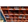 Image 6 : ORANGE METAL 72 SECTION PARTS STORAGE SHELF APPROX 35"W X 12"D X 42"H & BLUE 40 SECTION PARTS