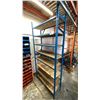 Image 2 : 2 BLUE METAL ADJUSTABLE STORAGE SHELVES APPROX 39"W X 13"D X 84"H EACH